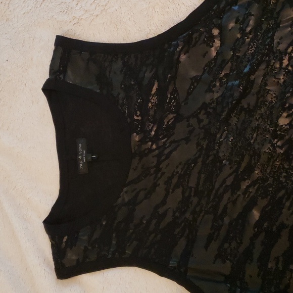 rag & bone Black Sleeveless Top Long - Picture 3 of 14